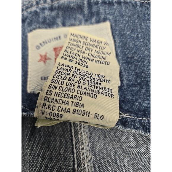 Faded Glory Men's Large Denim Overalls Jeans Cotton Bibs Work Wear Never Worn - Picture 6 of 10